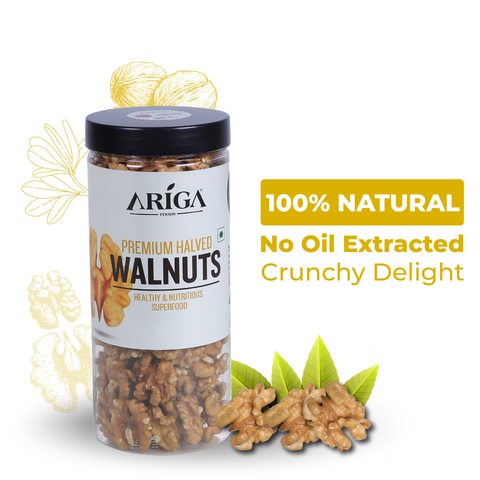 Ariga Foods premium halved walnuts 350g jar pack healthy walnut snack
