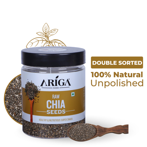 Raw Chia Seeds 250g package showing premium quality seeds