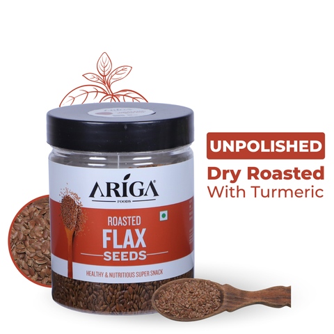Premium roasted flax seeds 200g pack by Ariga Foods healthy alsi seeds