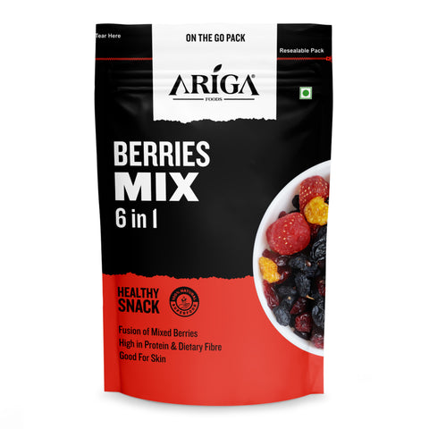 Premium Dried Berries Mix 200g | Trail Mix 6 in 1 | Ariga Foods