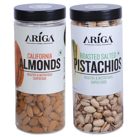 Buy Premium Dry Fruits Combo Pack 1kg with California Almonds and Roasted Pistachios