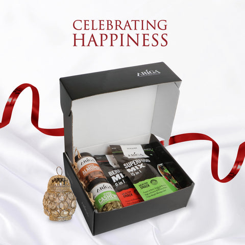 Healthy snack box with nuts and dry fruits perfect for gifting occasions