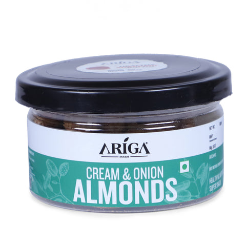 Premium cream onion almonds snack for healthy lifestyle and balanced diet