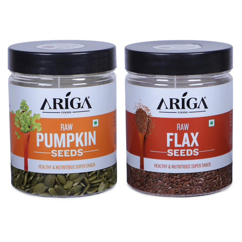 Ariga Foods raw seeds combo pumpkin and flax seeds healthy diet snack