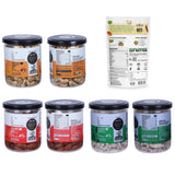 Ariga Foods Cheese & Herbs Cashews, Oats Pudina, Tandoori Almonds & Paan Raisins | Combo Pack of 4