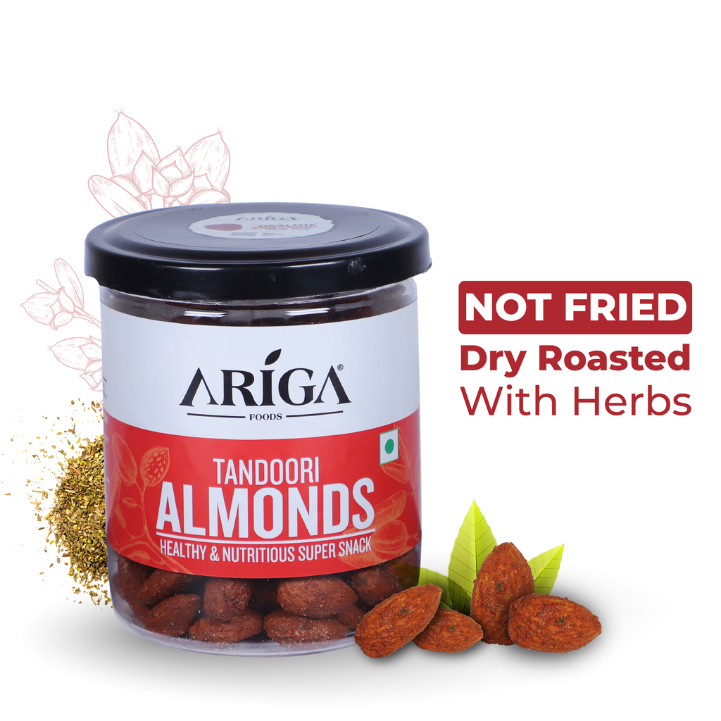 Buy 200gm Tandoori Roasted Almonds Premium Quality Get Free Jar