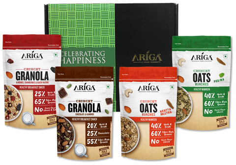 granola - oats crunchy namkeen ariga foods 