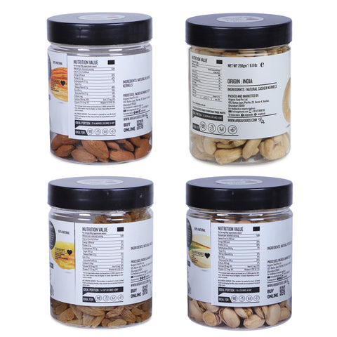 Premium dry fruits combo jar with California almonds and long raisins