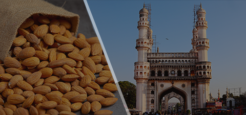 Almond in Hyderabad, almond market, almond wholesale market