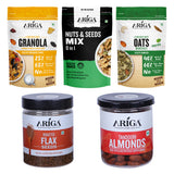 Ariga Foods granola corn flakes nuts & seeds combo pack healthy breakfast