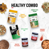 Ariga Foods Healthy and crunchy granola with corn flakes and oats, tandoori almonds, nuts & seeds mix combo pack 5