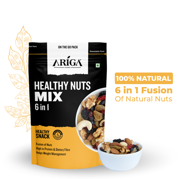 Premium Nuts Mix 200g | 6-in-1 Healthy Trail Mix Jar Ariga Foods