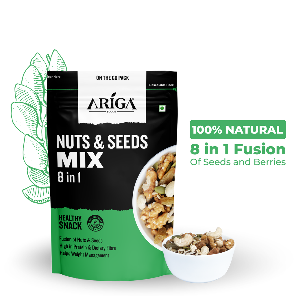 Premium Nuts & Seeds Mix 200g | 8 in 1 Trail Snack – Ariga Foods