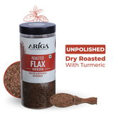 Ariga Foods roasted flax seeds 500g jar healthy omega-3 rich alsi seeds