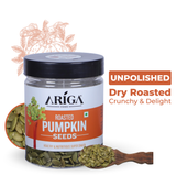 Ariga Foods roasted pumpkin seeds 200g healthy crunchy superfood snack jar