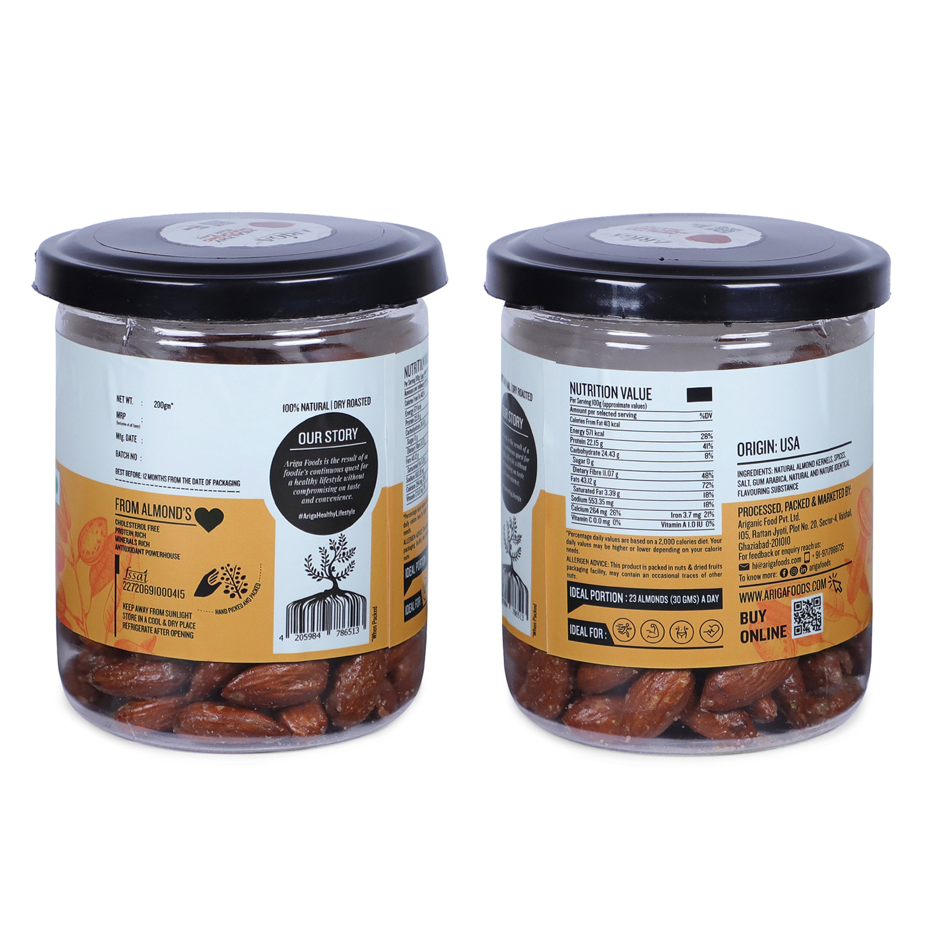 Butter & Herbs Almonds 200g | Roasted 100% Premium Badam