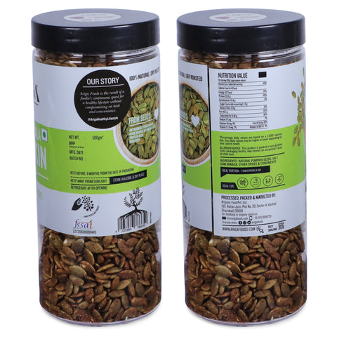 Roasted Pumpkin Seeds 500g- Indian Masala Flavour | Premium Quality