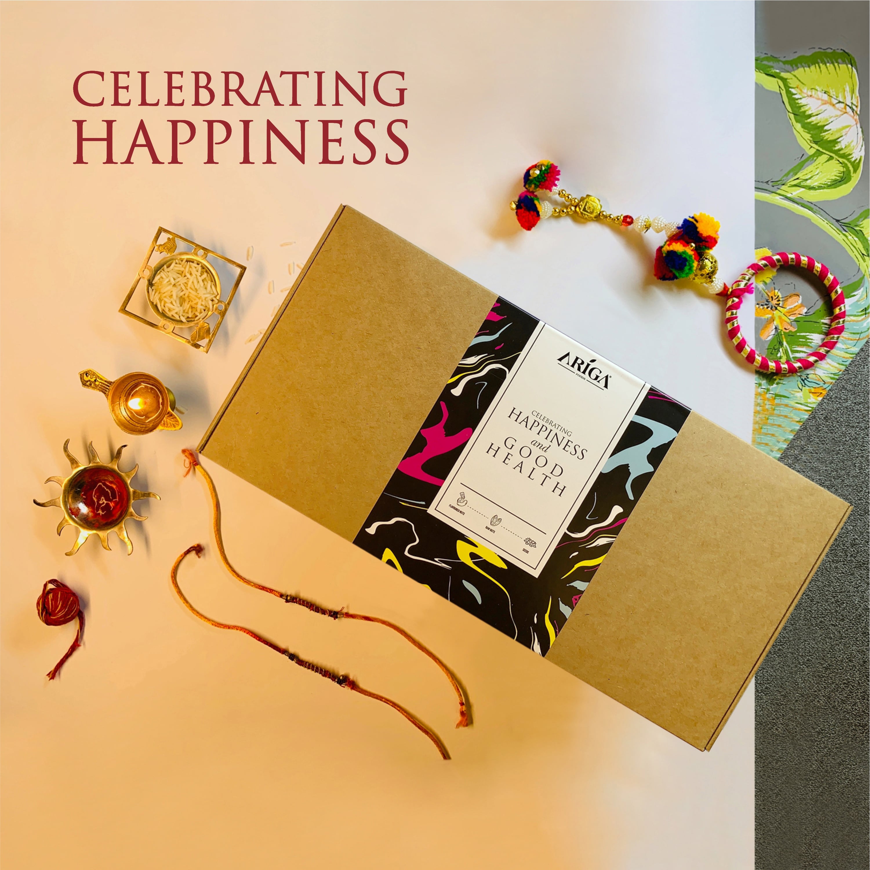 Savouries Diwali Gift Box Hamper Assorted Seeds 3 Packs 600g | Ariga Foods