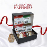Granola Diwali Gift Box Pack Of 4 | Granola- Cranberry & Almonds, Granola- Chocolate & Almonds, Oats- Katta Meetha and Oats- Pudina | Premium Gift Pack Of 800g | For Family, Friends, Corporates | Ariga Foods