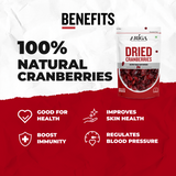 Premium Dried Californian Sliced Cranberries 200g | Ariga Foods