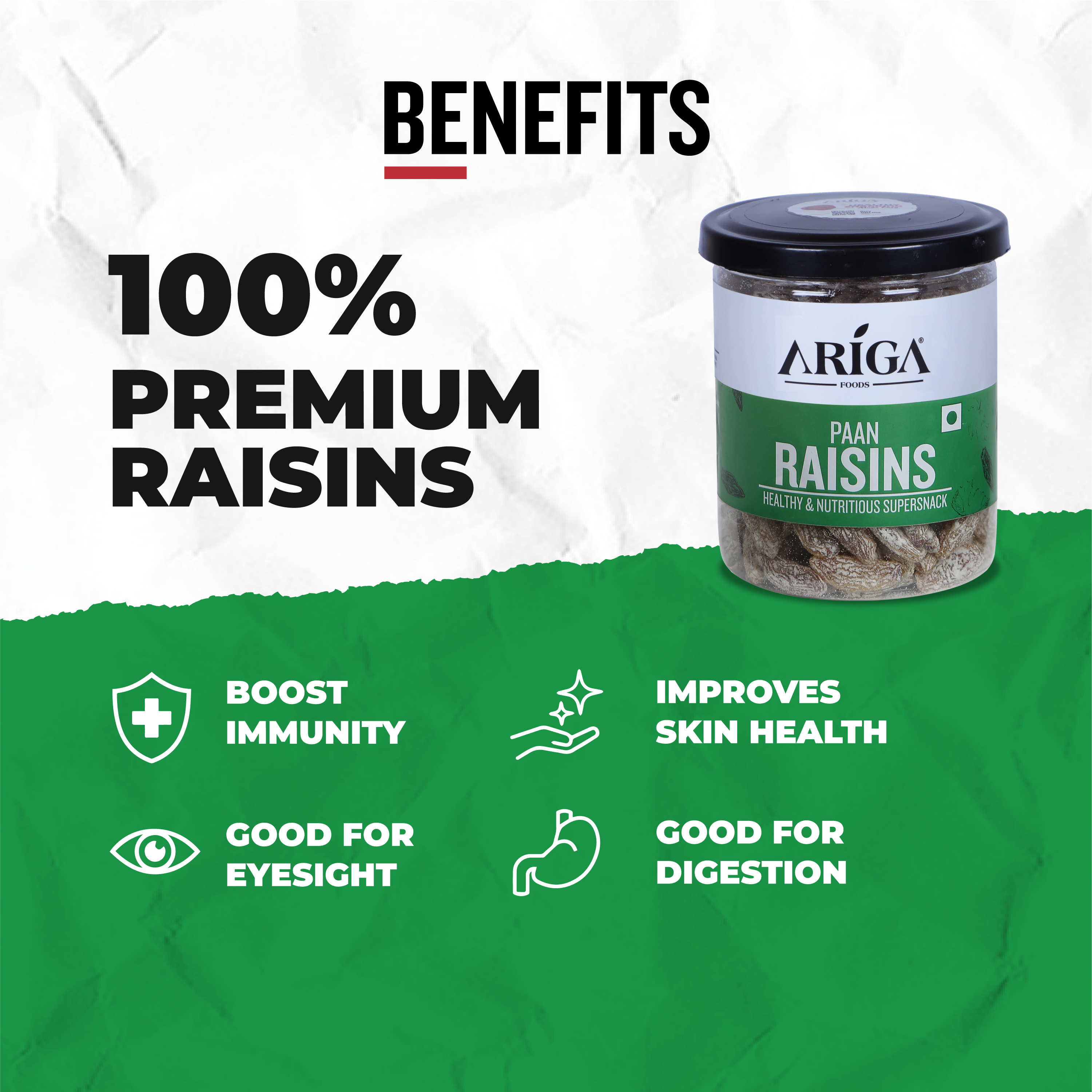 Paan Raisins 250g | Premium Long Green Kishmish