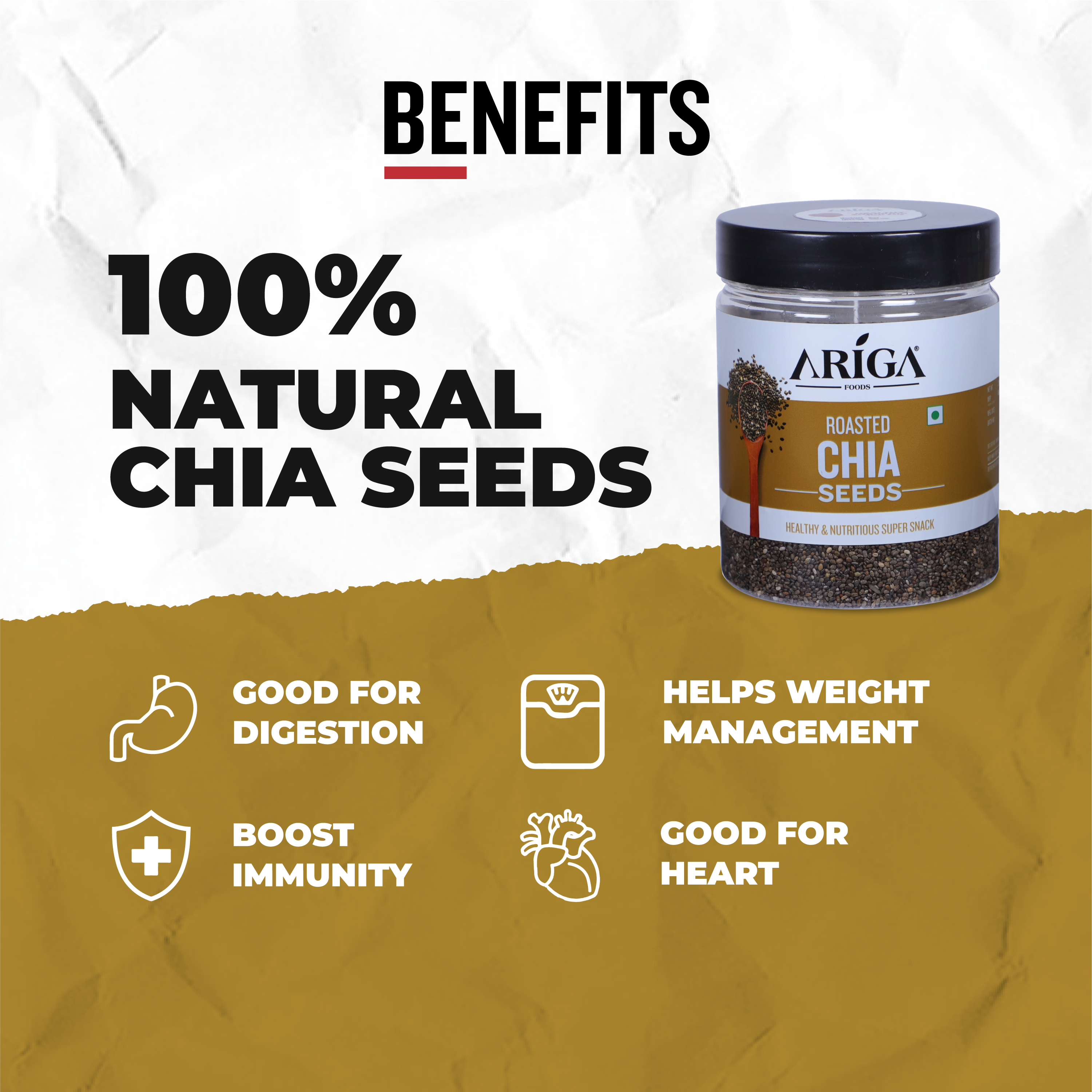 Roasted Chia Seeds 250g | 100% Premium Quality