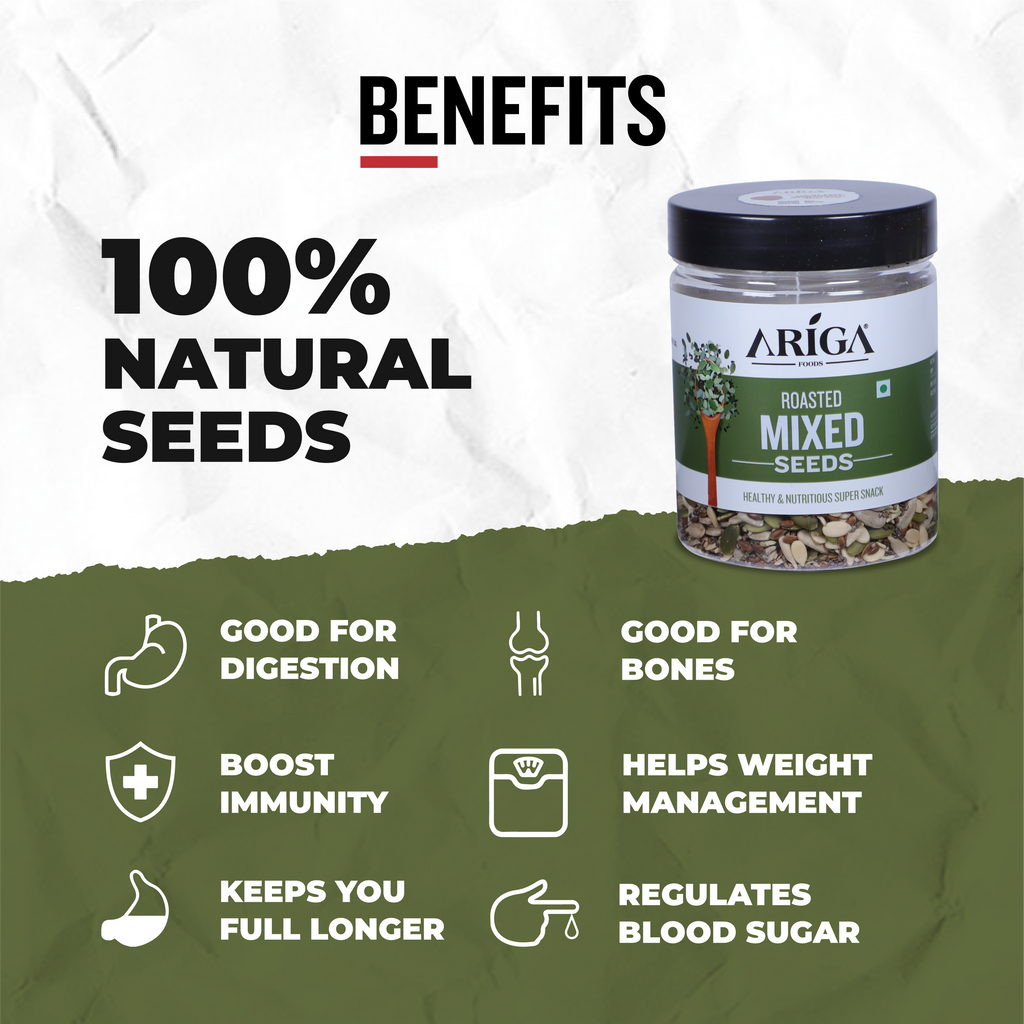 200g Roasted Seeds Mix Online, Rich of Vitamins & Fiber – Ariga Foods