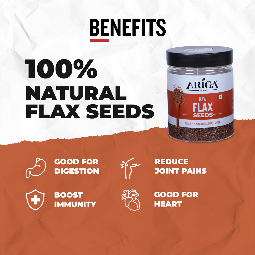 Buy Premium Quality Raw Flax Seeds 200 gram Ariga Foods