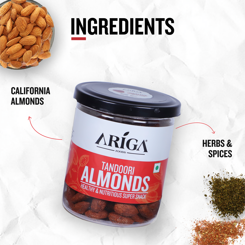 Buy 200gm Tandoori Roasted Almonds Premium Quality Get Free Jar