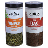 Ariga Foods Raw Seeds Combo For Eating | 100% Premium Quality Pumpkin Seeds and Flax Seeds 1kg | Mixed Seeds | Diet Snack