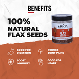 Raw flax seeds alsi superfood for daily diet omega-3 fiber rich seeds