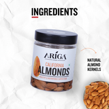 Natural whole California almonds texture showing fresh crunchy premium badam kernels