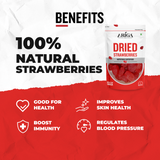 Healthy snack bowl with dried strawberries perfect for daily nutrition