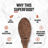 Choose raw flax seeds alsi showing natural brown healthy seeds