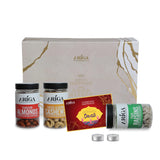 Assorted dry fruits Diwali gift pack with flavored almonds and cashews