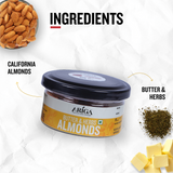 Healthy butter & herbs almonds with natural superfood ingredients