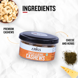 Natural cheese and herbs cashews with wholesome ingredients