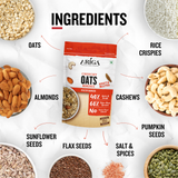 Bowl of crunchy oats namkeen khatta meetha ready to eat snack