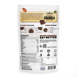 Chocolate coated almonds with crunchy granola texture healthy snack