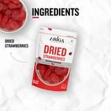 Natural dried strawberries without preservatives healthy fruit snack option