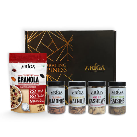 Premium dry fruits gift box with almonds cashews raisins healthy nuts mix