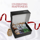 Premium dry fruits gifting box with almonds cashews black raisins and kiwi mix