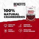 Premium Californian cranberries high quality dried fruit rich in antioxidants