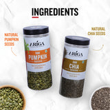 Ariga Foods seeds combo 1kg packaging premium quality pumpkin and chia seeds
