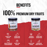 Healthy snacking almonds and cashews bowl nutritious dry fruits mix