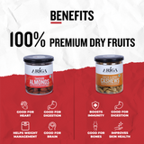 Healthy snacking with dry fruits combo almonds cashews rich nutrition daily diet