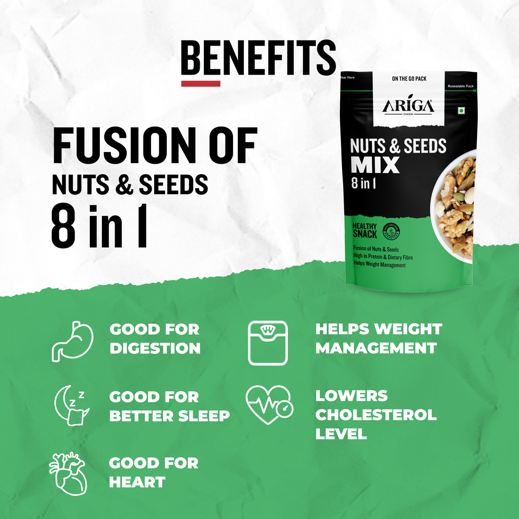 Premium Nuts & Seeds Mix 200g | 8 in 1 Trail Snack – Ariga Foods