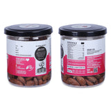 Crunchy roasted almonds seasoned with Himalayan pink salt healthy nut snack