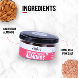 Nutritious Himalayan pink salt almonds with healthy ingredients