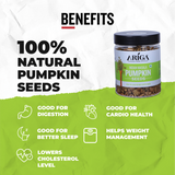 Bowl filled with Indian masala pumpkin seeds protein rich healthy snack